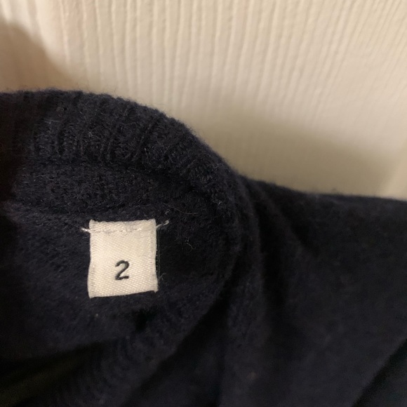 A Sandro Women’s Navy blue crewneck sweater. - Picture 4 of 4